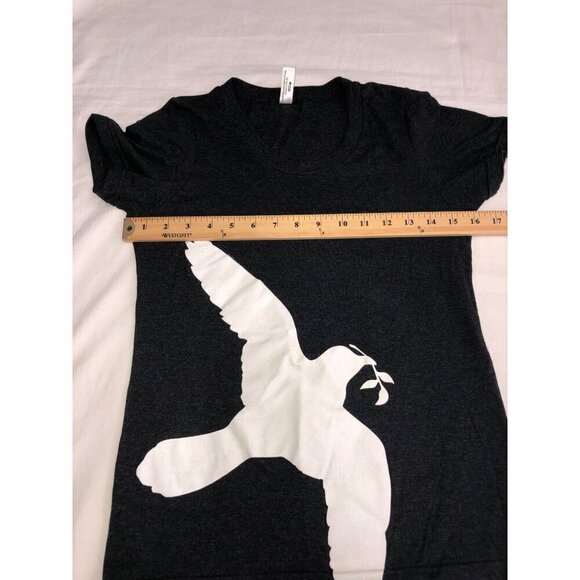 Spiritex Womens Size S T-Shirt Dove Graphic Recycled Cotton Poly Blend Gray USA - Picture 5 of 6